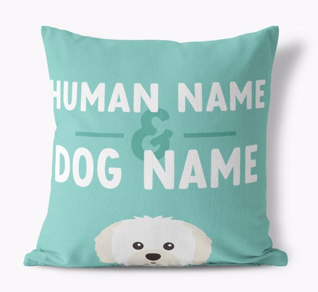 Human And Pet Name: Personalised {breedFullName} Canvas Cushion